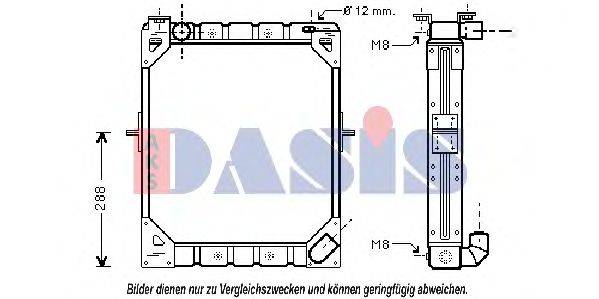 AKS DASIS ME2161 Радіатор, охолодження двигуна