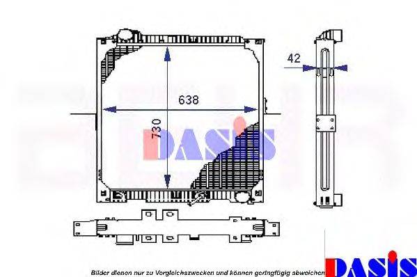 AKS DASIS ME2255 Радіатор, охолодження двигуна