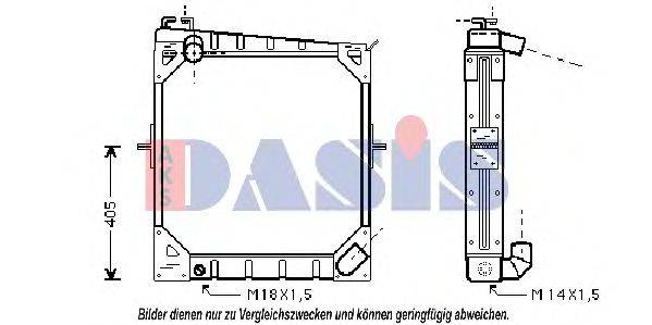 AKS DASIS ME2100 Радіатор, охолодження двигуна