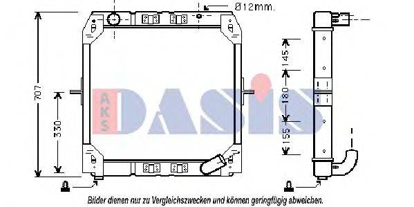 AKS DASIS ME2159 Радіатор, охолодження двигуна