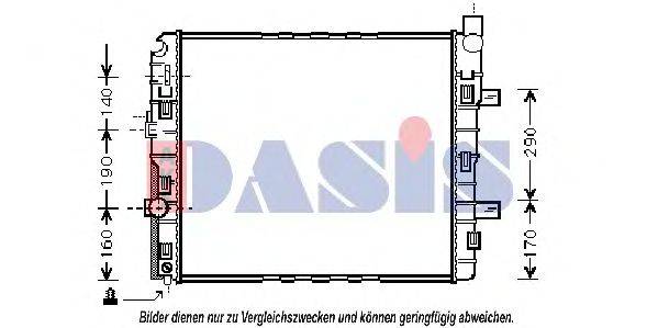 AKS DASIS MS2319 Радіатор, охолодження двигуна