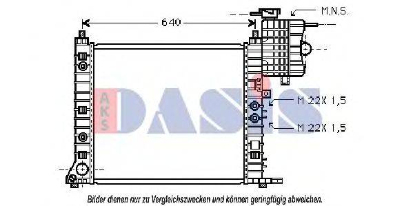 AKS DASIS MSA2243 Радіатор, охолодження двигуна