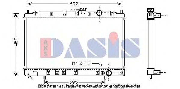 AKS DASIS MT2134 Радіатор, охолодження двигуна