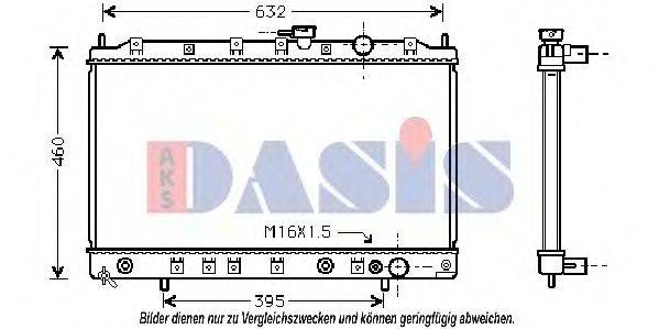 AKS DASIS MT2135 Радіатор, охолодження двигуна