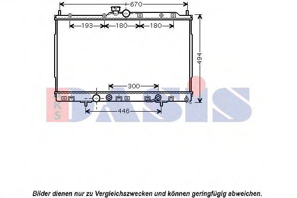 AKS DASIS MT2185 Радіатор, охолодження двигуна