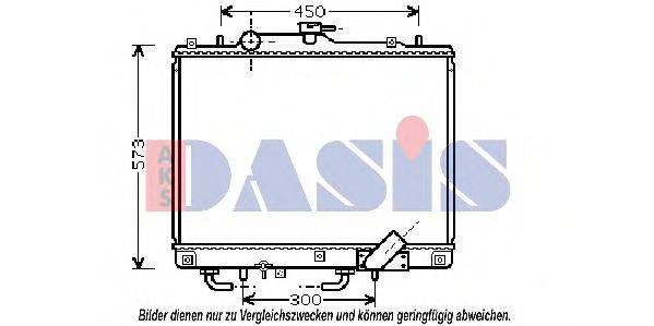 AKS DASIS MT2156 Радіатор, охолодження двигуна