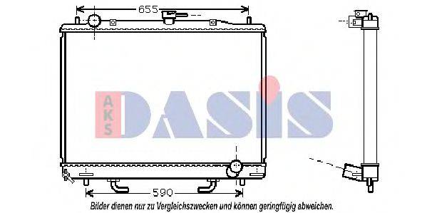 AKS DASIS 32002163 Радіатор, охолодження двигуна