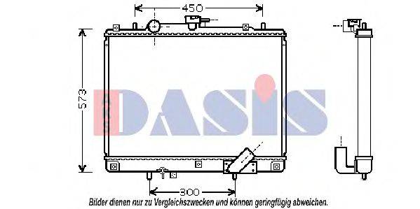 AKS DASIS 32002162 Радіатор, охолодження двигуна