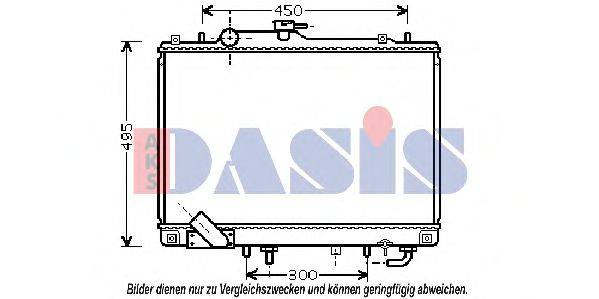 AKS DASIS MT2157 Радіатор, охолодження двигуна