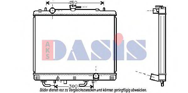 AKS DASIS MT2160 Радіатор, охолодження двигуна
