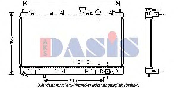 AKS DASIS MT2136 Радіатор, охолодження двигуна