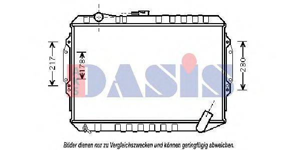 AKS DASIS MT2164 Радіатор, охолодження двигуна