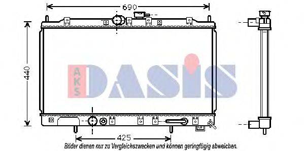 AKS DASIS 0500351 Радіатор, охолодження двигуна