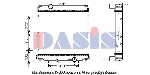 AKS DASIS 02163001 Радіатор, охолодження двигуна