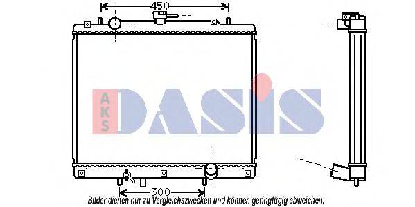 AKS DASIS 32002140 Радіатор, охолодження двигуна