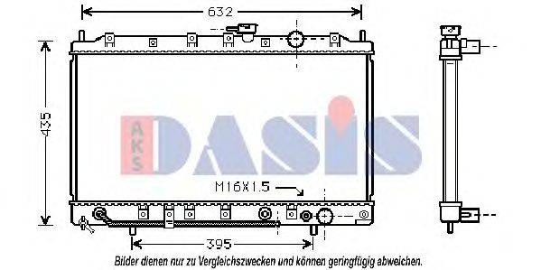 AKS DASIS MT2128 Радіатор, охолодження двигуна