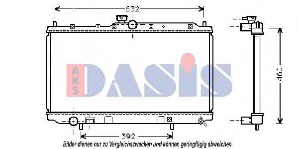 AKS DASIS MT2142 Радіатор, охолодження двигуна