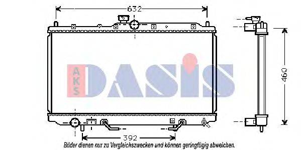 AKS DASIS MT2153 Радіатор, охолодження двигуна