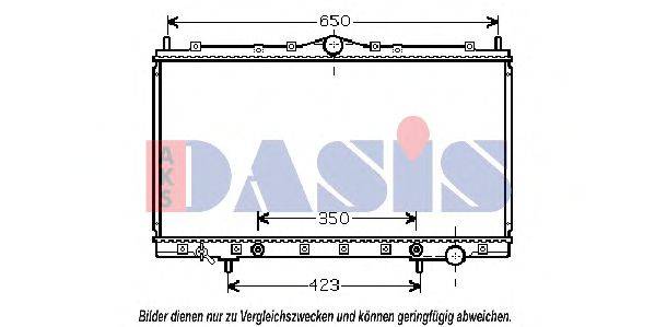 AKS DASIS MT2168 Радіатор, охолодження двигуна