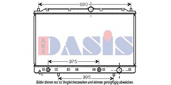 AKS DASIS MT2176 Радіатор, охолодження двигуна