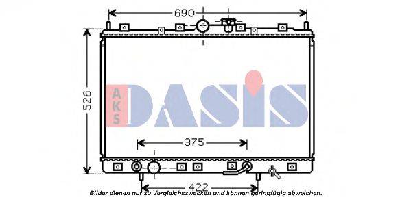 AKS DASIS MT2190 Радіатор, охолодження двигуна