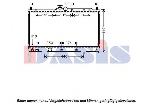 AKS DASIS MT2198 Радіатор, охолодження двигуна