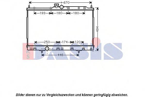 AKS DASIS MT2184 Радіатор, охолодження двигуна