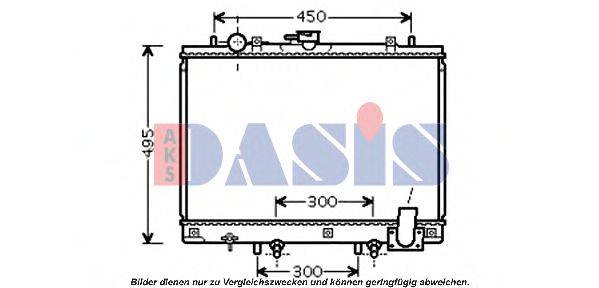 AKS DASIS 0500711 Радіатор, охолодження двигуна