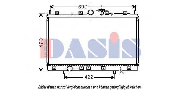 AKS DASIS MT2208 Радіатор, охолодження двигуна