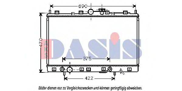 AKS DASIS MT2209 Радіатор, охолодження двигуна