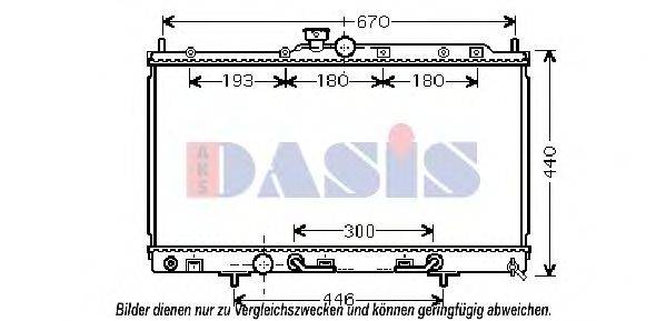 AKS DASIS MT2214 Радіатор, охолодження двигуна