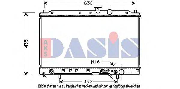 AKS DASIS MT2078 Радіатор, охолодження двигуна