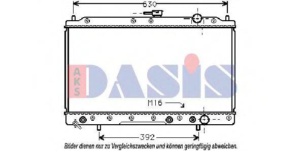 AKS DASIS MT2044 Радіатор, охолодження двигуна
