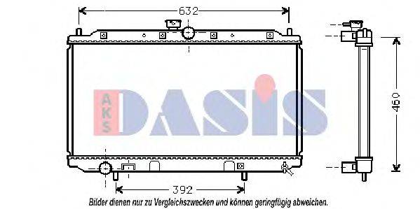 AKS DASIS 32002111 Радіатор, охолодження двигуна