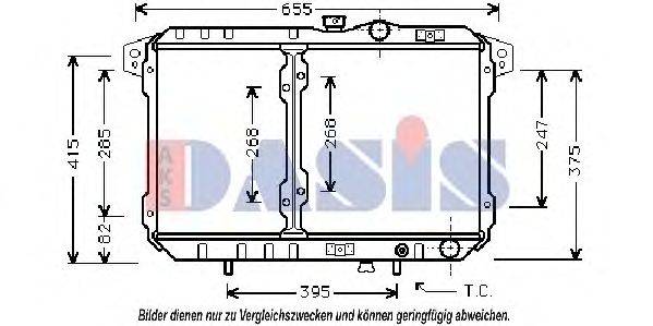 AKS DASIS MT2065 Радіатор, охолодження двигуна