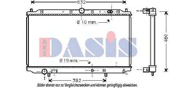 AKS DASIS MT2101 Радіатор, охолодження двигуна