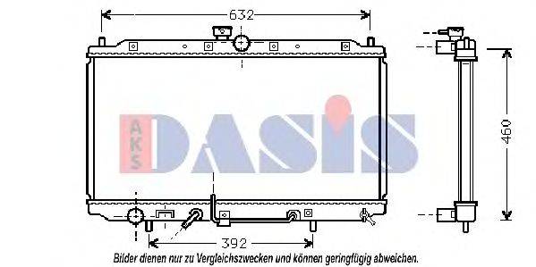 AKS DASIS MT2112 Радіатор, охолодження двигуна