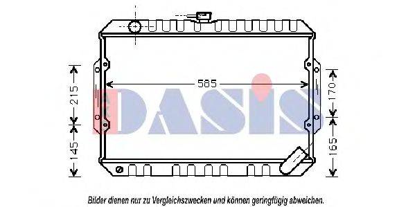 AKS DASIS MT2066 Радіатор, охолодження двигуна