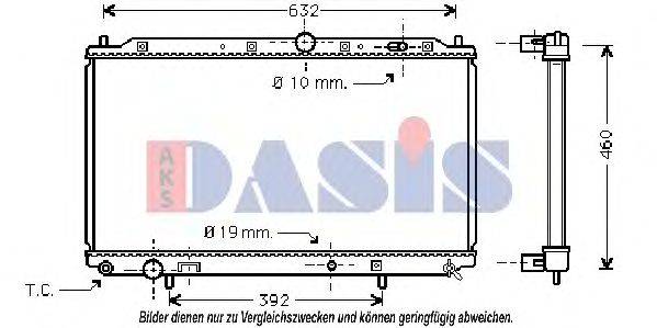 AKS DASIS MT2116 Радіатор, охолодження двигуна