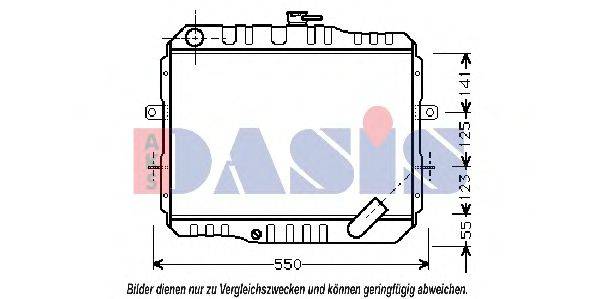AKS DASIS MT2061 Радіатор, охолодження двигуна