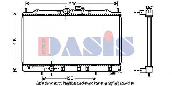 AKS DASIS MT2122 Радіатор, охолодження двигуна