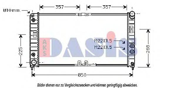 AKS DASIS OL2286 Радіатор, охолодження двигуна