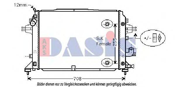 AKS DASIS OL2460 Радіатор, охолодження двигуна
