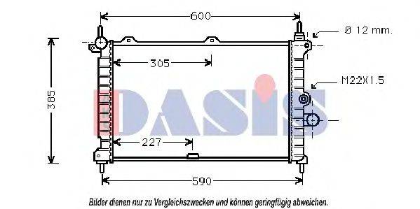 AKS DASIS OL2266 Радіатор, охолодження двигуна
