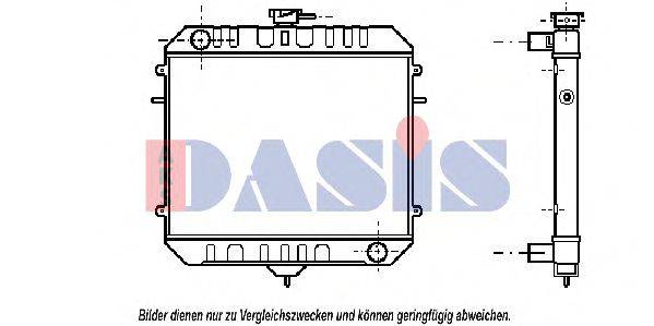 AKS DASIS OL2081 Радіатор, охолодження двигуна