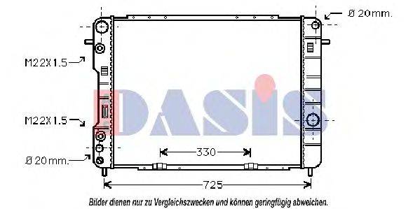 AKS DASIS OL2249 Радіатор, охолодження двигуна