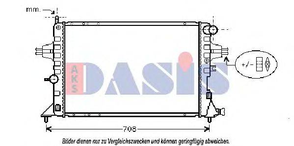 AKS DASIS OL2293 Радіатор, охолодження двигуна
