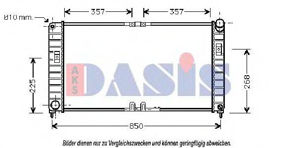 AKS DASIS OL2332 Радіатор, охолодження двигуна