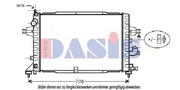 AKS DASIS OL2364 Радіатор, охолодження двигуна