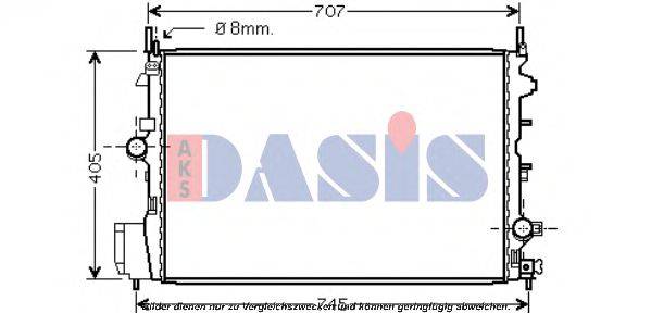AKS DASIS 0600751 Радіатор, охолодження двигуна